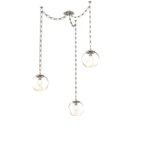 Aster Bulb Three Light Pendant in Beige Silver (404|SNB0062-03-BS-A-CH3-E2)
