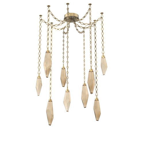 Rock Crystal LED Pendant in Gilded Brass (404|SNB0050-09-GB-CB-CH1-L3)