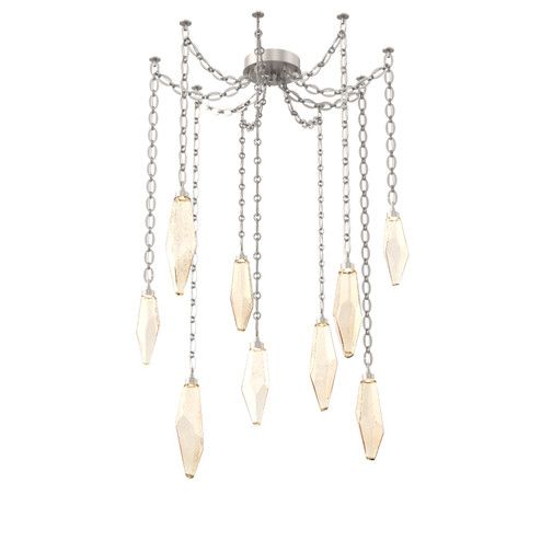 Rock Crystal LED Pendant in Beige Silver (404|SNB0050-09-BS-CA-CH2-L1)
