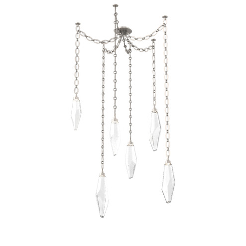 Rock Crystal LED Pendant in Beige Silver (404|SNB0050-06-BS-CC-CH2-L1)
