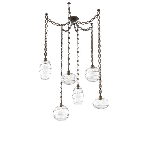 Misto Six Light Pendant in Flat Bronze (404|SNB0048-06-FB-OC-CH2-E2)