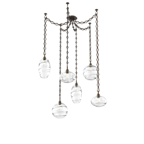 Misto Six Light Pendant in Flat Bronze (404|SNB0048-06-FB-OC-CH1-E2)