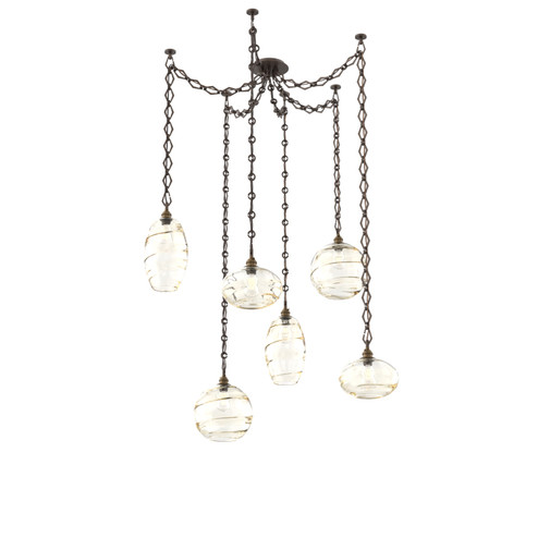 Misto Six Light Pendant in Flat Bronze (404|SNB0048-06-FB-OA-CH1-E2)