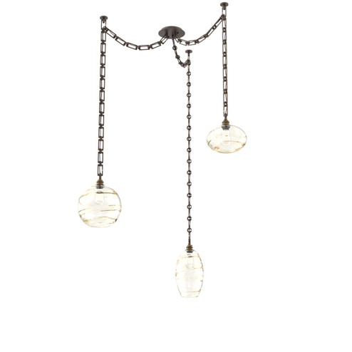 Misto Three Light Pendant in Flat Bronze (404|SNB0048-03-FB-OA-CH3-E2)