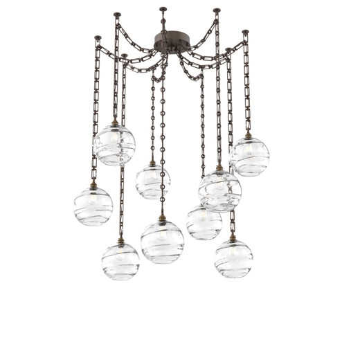 Terra Nine Light Pendant in Flat Bronze (404|SNB0047-09-FB-OC-CH3-E2)
