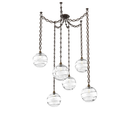 Terra Six Light Pendant in Flat Bronze (404|SNB0047-06-FB-OC-CH2-E2)
