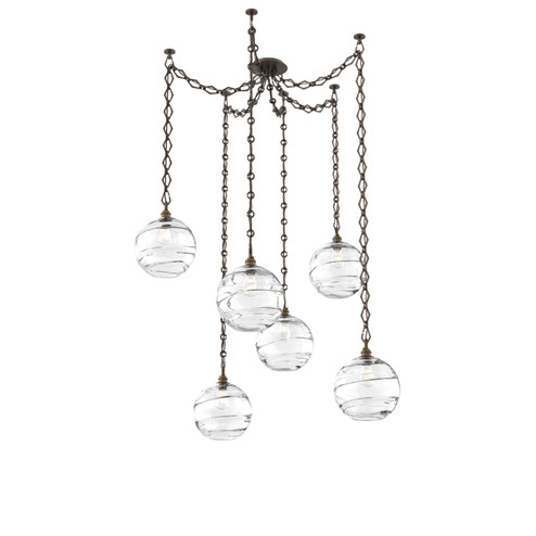 Terra Six Light Pendant in Flat Bronze (404|SNB0047-06-FB-OC-CH1-E2)