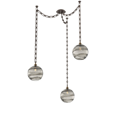Terra Three Light Pendant in Flat Bronze (404|SNB0047-03-FB-OS-CH3-E2)