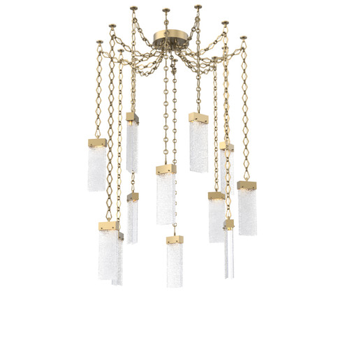 Parallel LED Pendant in Gilded Brass (404|SNB0042-12-GB-CR-CH1-L3)