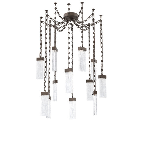 Parallel LED Pendant in Flat Bronze (404|SNB0042-12-FB-CG-CH3-L1)
