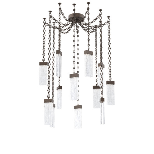 Parallel LED Pendant in Flat Bronze (404|SNB0042-12-FB-CG-CH1-L1)