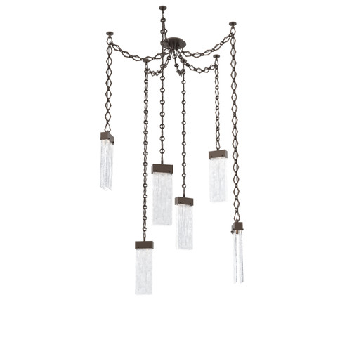 Parallel LED Pendant in Flat Bronze (404|SNB0042-06-FB-CG-CH1-L3)