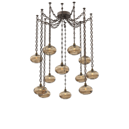 Coppa 12 Light Pendant in Flat Bronze (404|SNB0036-12-FB-OB-CH2-E2)