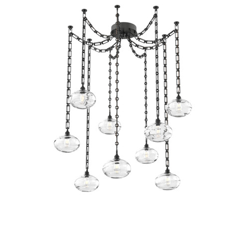 Coppa Nine Light Pendant in Matte Black (404|SNB0036-09-MB-OC-CH3-E2)