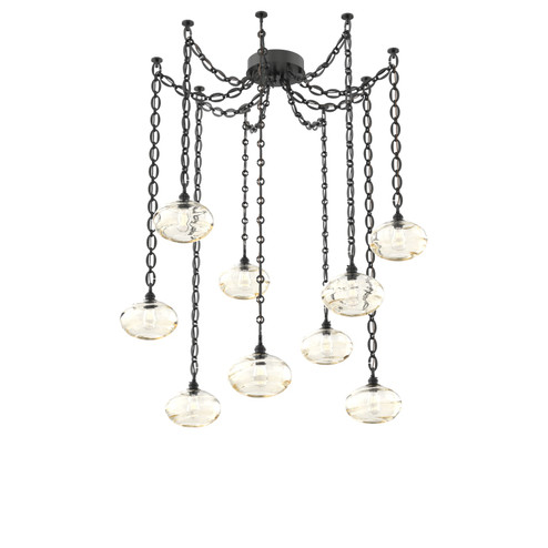 Coppa Nine Light Pendant in Matte Black (404|SNB0036-09-MB-OA-CH2-E2)