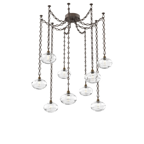 Coppa Nine Light Pendant in Flat Bronze (404|SNB0036-09-FB-OC-CH1-E2)