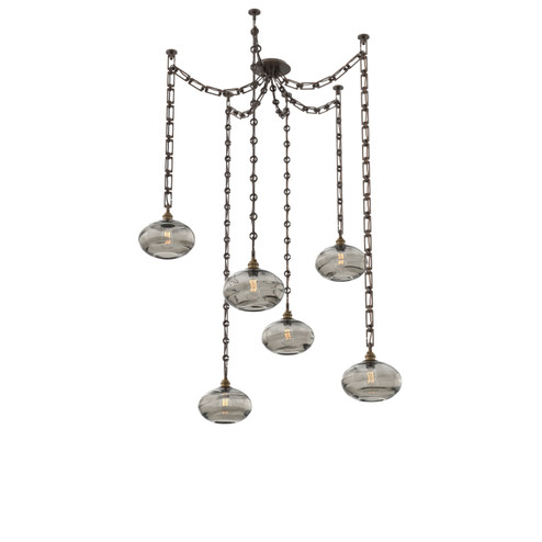 Coppa Six Light Pendant in Flat Bronze (404|SNB0036-06-FB-OS-CH3-E2)