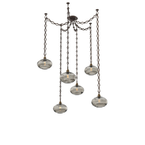 Coppa Six Light Pendant in Flat Bronze (404|SNB0036-06-FB-OS-CH1-E2)