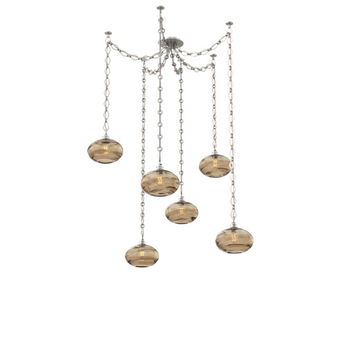 Coppa Six Light Pendant in Beige Silver (404|SNB0036-06-BS-OB-CH1-E2)