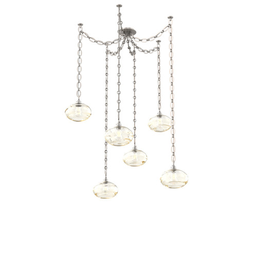 Coppa Six Light Pendant in Beige Silver (404|SNB0036-06-BS-OA-CH2-E2)