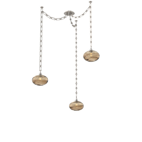 Coppa Three Light Pendant in Beige Silver (404|SNB0036-03-BS-OB-CH3-E2)