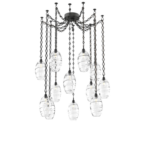 Ellisse 12 Light Pendant in Matte Black (404|SNB0035-12-MB-OC-CH1-E2)