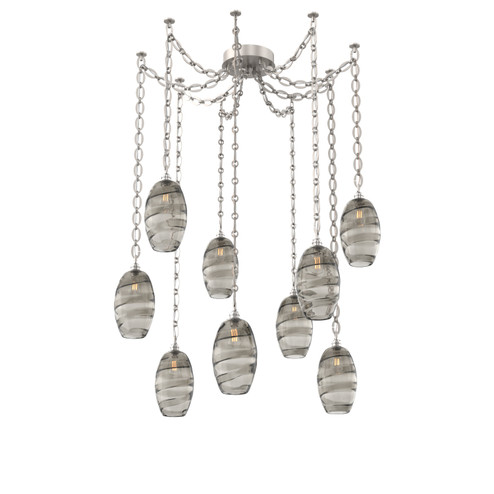 Ellisse Nine Light Pendant in Beige Silver (404|SNB0035-09-BS-OS-CH2-E2)