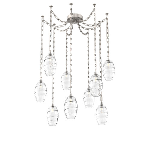 Ellisse Nine Light Pendant in Beige Silver (404|SNB0035-09-BS-OC-CH3-E2)