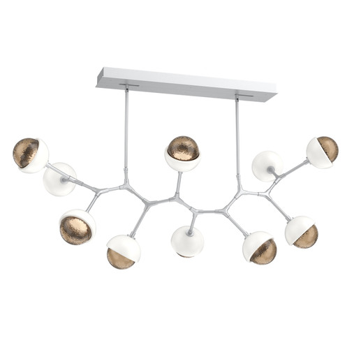 Cabochon LED Linear Suspension in Classic Silver (404|PLB0093-BC-CS-B-001-L1-WI)