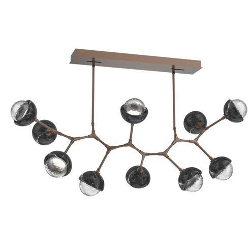 Cabochon LED Linear Suspension in Burnished Bronze (404|PLB0093-BC-BB-C-001-L1-BM)