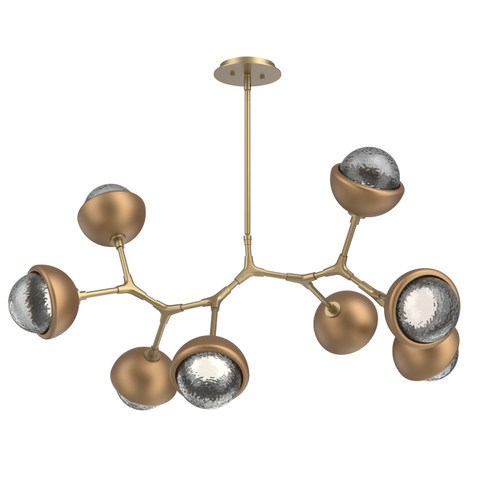 Cabochon LED Linear Suspension in Gilded Brass (404|PLB0093-BB-GB-S-001-L3-NB)