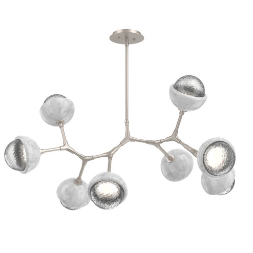 Cabochon LED Linear Suspension in Beige Silver (404|PLB0093-BB-BS-C-001-L1-WM)