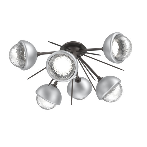 Cabochon LED Semi Flush Mount in Graphite (404|CLB0093-02-GP-C-L3-CS)