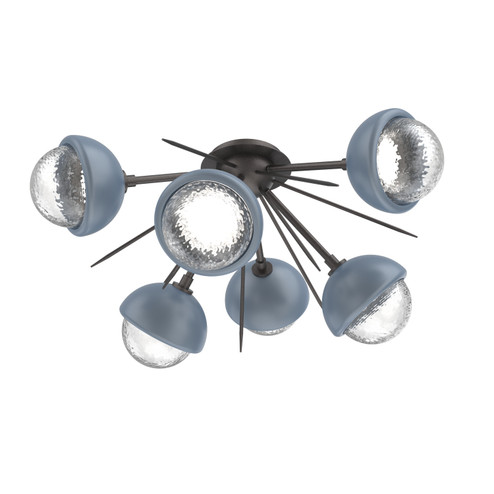Cabochon LED Semi Flush Mount in Graphite (404|CLB0093-02-GP-C-L1-BU)