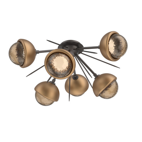 Cabochon LED Semi Flush Mount in Graphite (404|CLB0093-02-GP-B-L3-NB)