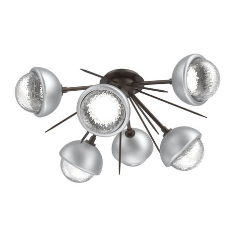 Cabochon LED Semi Flush Mount in Flat Bronze (404|CLB0093-02-FB-C-L3-CS)