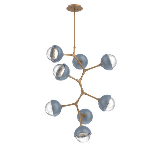 Cabochon LED Chandelier in Novel Brass (404|CHB0093-VB-NB-C-001-L1-BU)