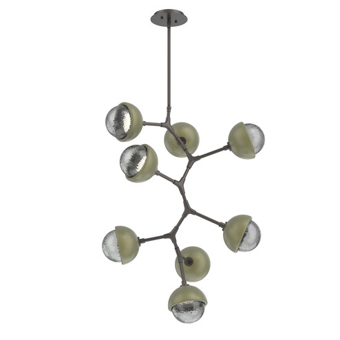Cabochon LED Chandelier in Graphite (404|CHB0093-VB-GP-S-001-L1-GE)