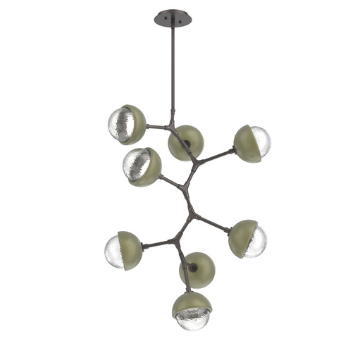 Cabochon LED Chandelier in Graphite (404|CHB0093-VB-GP-C-001-L3-GE)