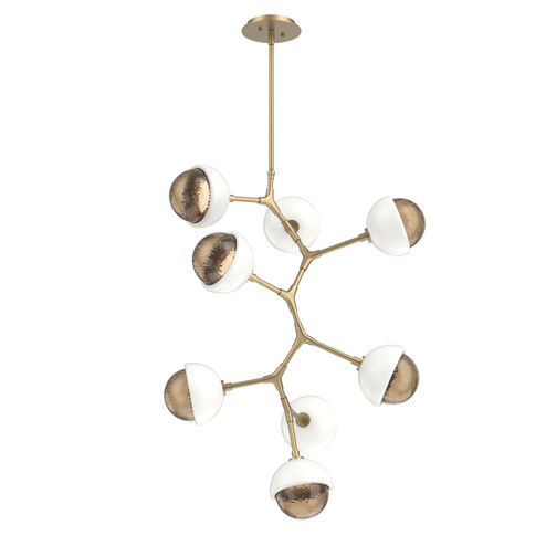 Cabochon LED Chandelier in Gilded Brass (404|CHB0093-VB-GB-B-001-L1-WI)