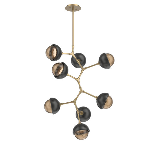Cabochon LED Chandelier in Gilded Brass (404|CHB0093-VB-GB-B-001-L1-MB)