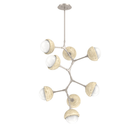 Cabochon LED Chandelier in Beige Silver (404|CHB0093-VB-BS-WL-001-L3-TR)