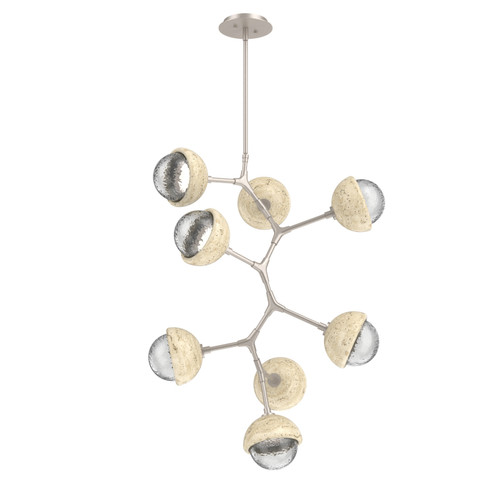 Cabochon LED Chandelier in Beige Silver (404|CHB0093-VB-BS-C-001-L3-TR)