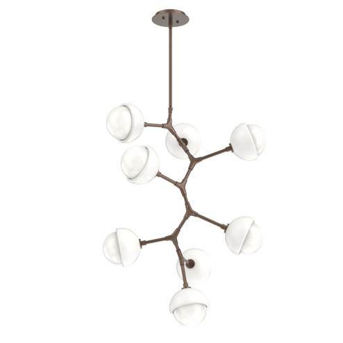 Cabochon LED Chandelier in Burnished Bronze (404|CHB0093-VB-BB-WL-001-L3-WI)