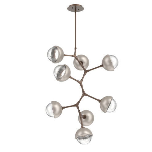 Cabochon LED Chandelier in Burnished Bronze (404|CHB0093-VB-BB-C-001-L1-BS)
