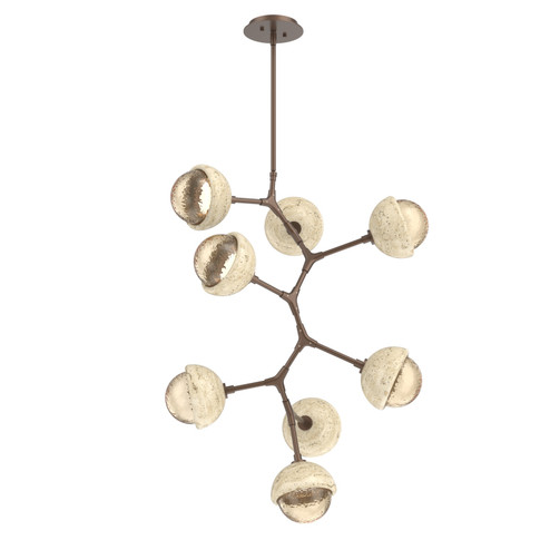 Cabochon LED Chandelier in Burnished Bronze (404|CHB0093-VB-BB-A-001-L1-TR)