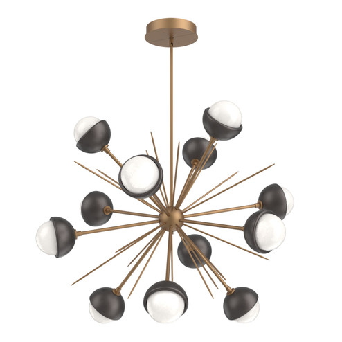 Cabochon LED Chandelier in Novel Brass (404|CHB0093-0B-NB-WL-001-L3-GP)