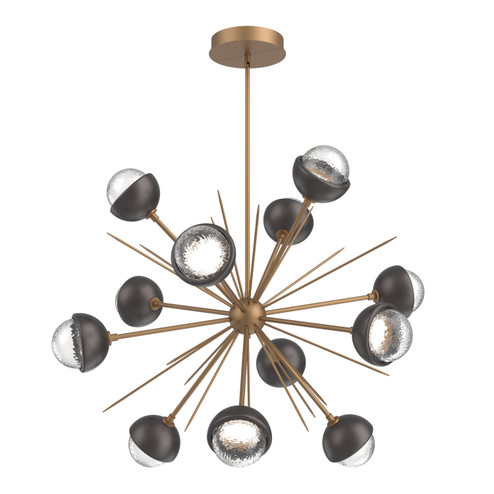 Cabochon LED Chandelier in Novel Brass (404|CHB0093-0B-NB-C-001-L3-GP)