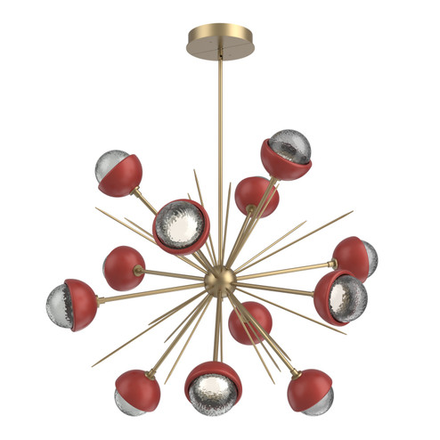 Cabochon LED Chandelier in Gilded Brass (404|CHB0093-0B-GB-S-001-L1-RE)