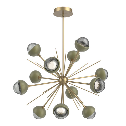 Cabochon LED Chandelier in Gilded Brass (404|CHB0093-0B-GB-S-001-L1-GE)